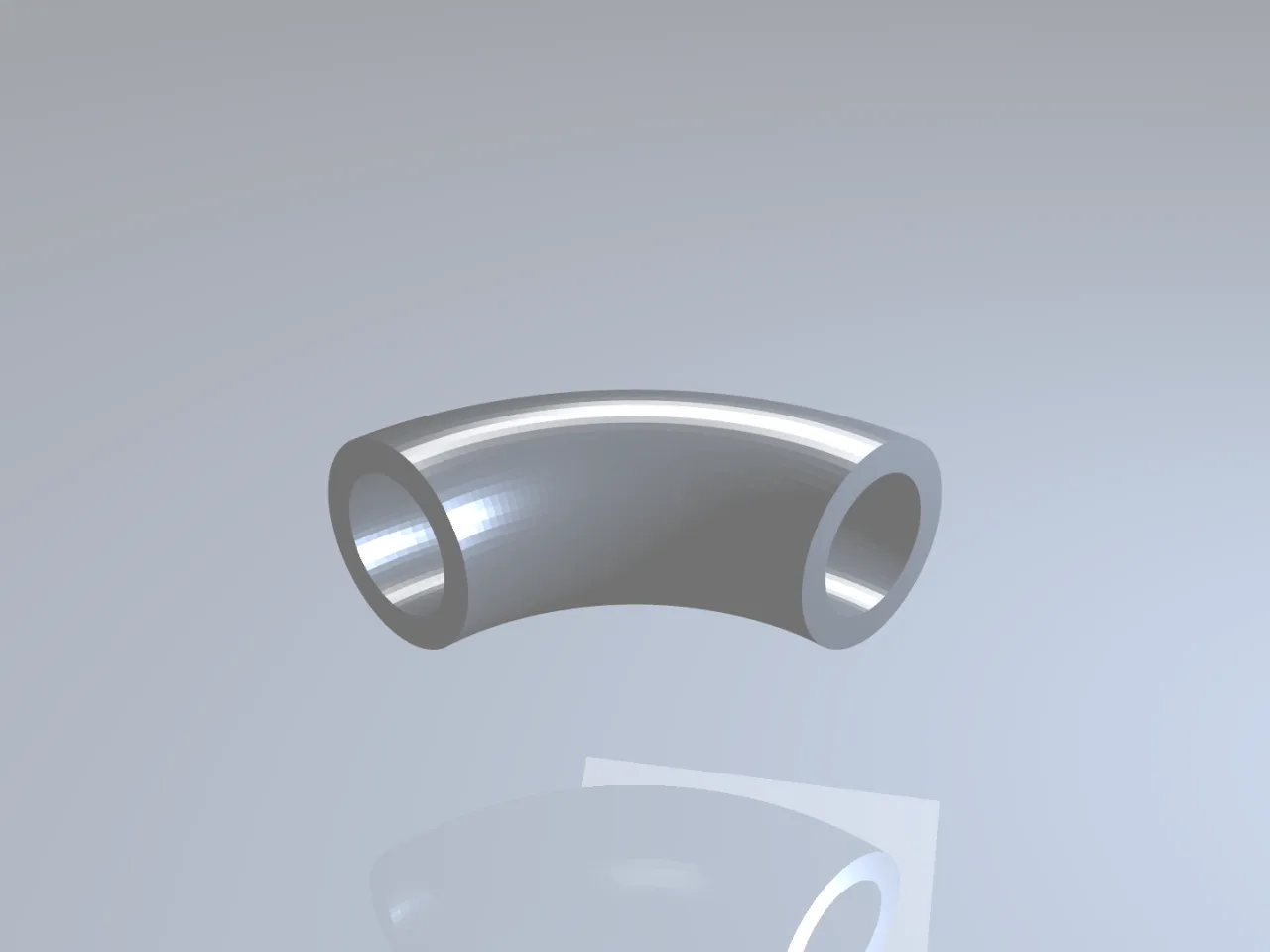 Unbranded satin-steel 90-degree long-radius pipe elbow with two plain butt-weld ends and uniform visible wall thickness.
